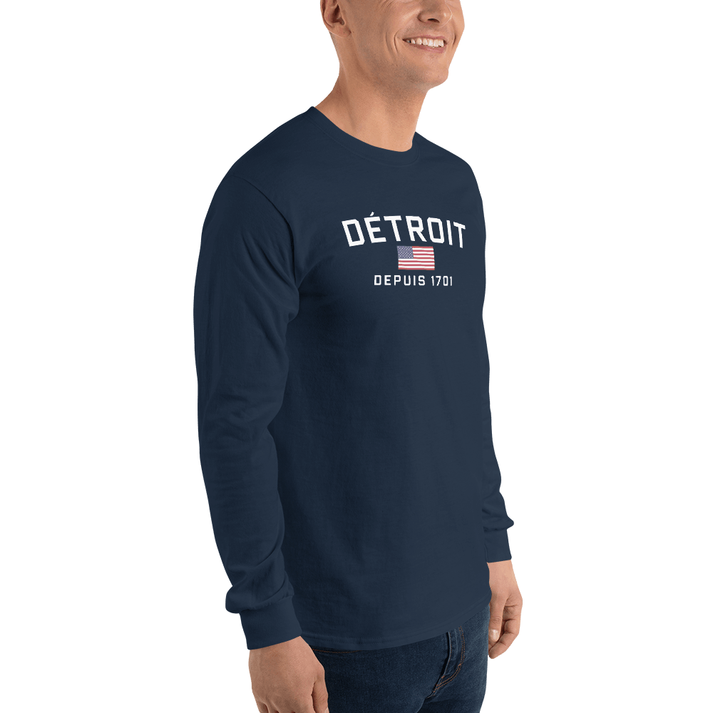 'Détroit Depuis 1701' T-Shirt | Unisex Long Sleeve - Circumspice Michigan