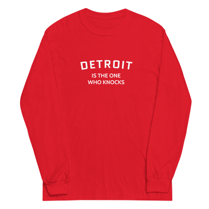 'Detroit is the One Who Knocks' T-Shirt | Unisex Long Sleeve - Circumspice Michigan