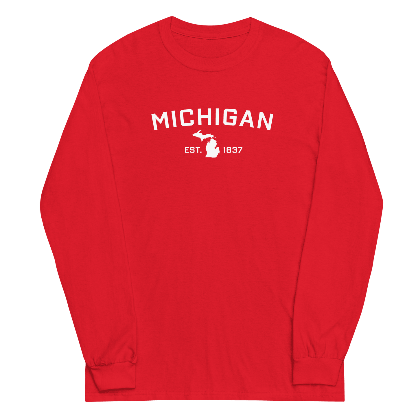 'Michigan EST 1837' T-Shirt | Unisex Long Sleeve - Circumspice Michigan