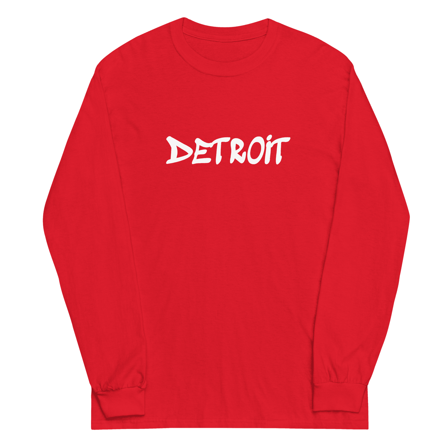 'Detroit' T-Shirt (1980s Hip Hop Font) | Unisex Long Sleeve - Circumspice Michigan