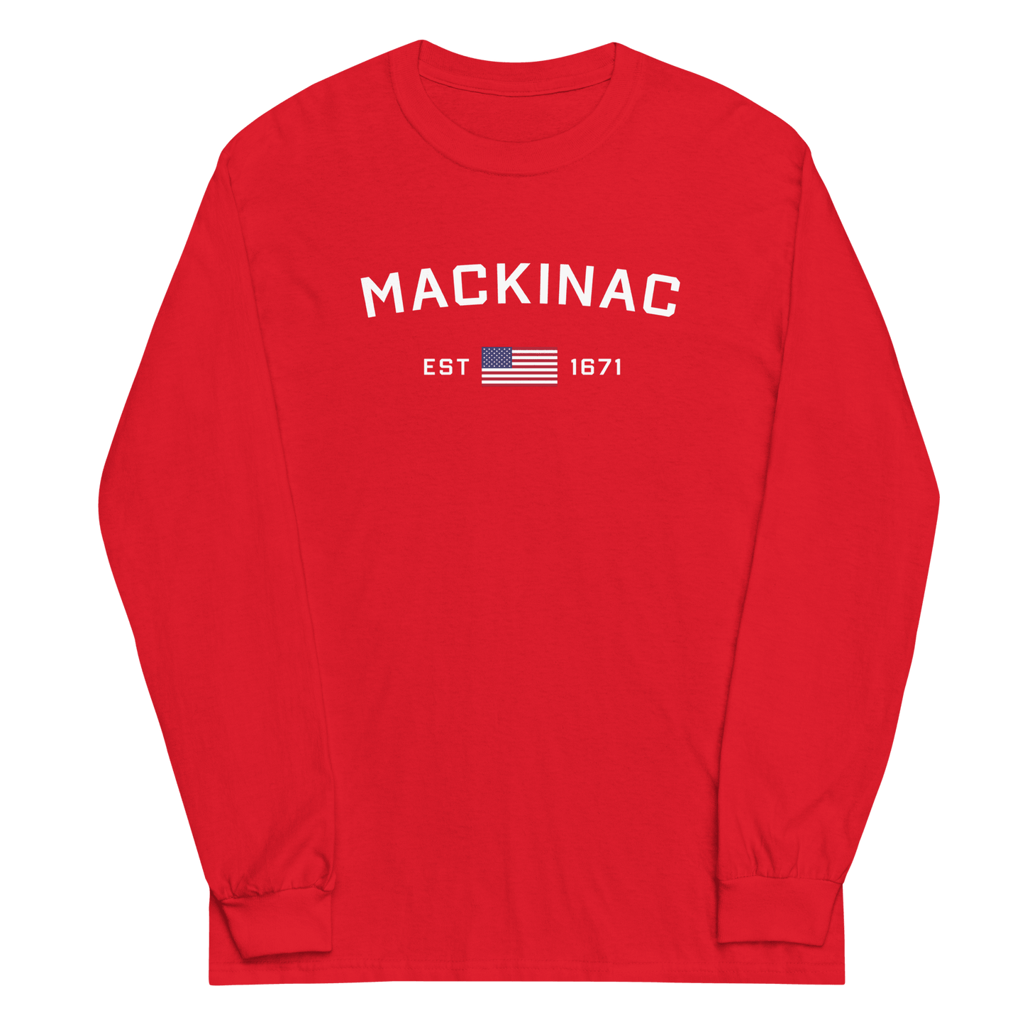 'Mackinac EST 1671' T-Shirt | Unisex Long Sleeve - Circumspice Michigan