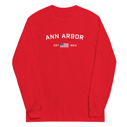 'Ann Arbor EST 1824' T-Shirt | Unisex Long Sleeve - Circumspice Michigan