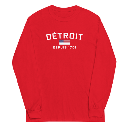 'Détroit Depuis 1701' T-Shirt | Unisex Long Sleeve - Circumspice Michigan