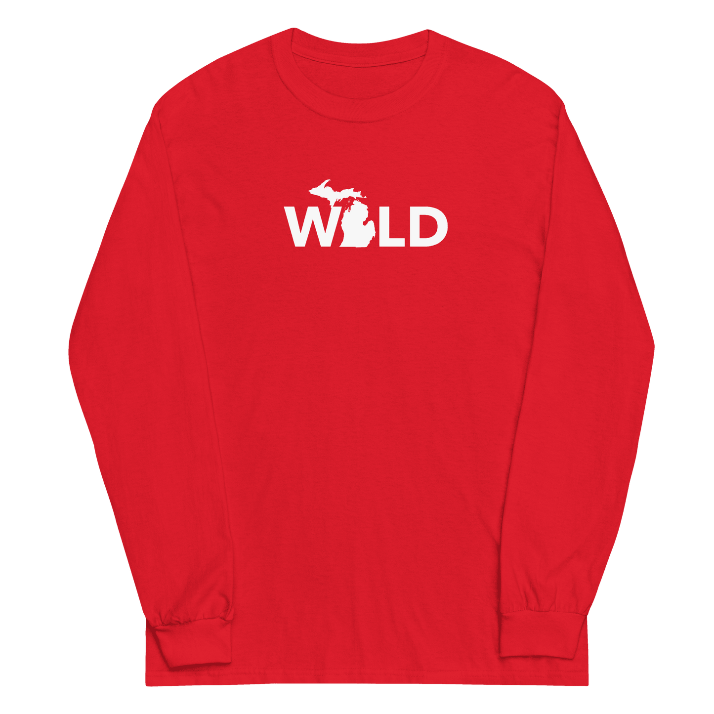 Michigan 'Wild' T-Shirt (Geometric Sans Font) | Unisex Long Sleeve - Circumspice Michigan