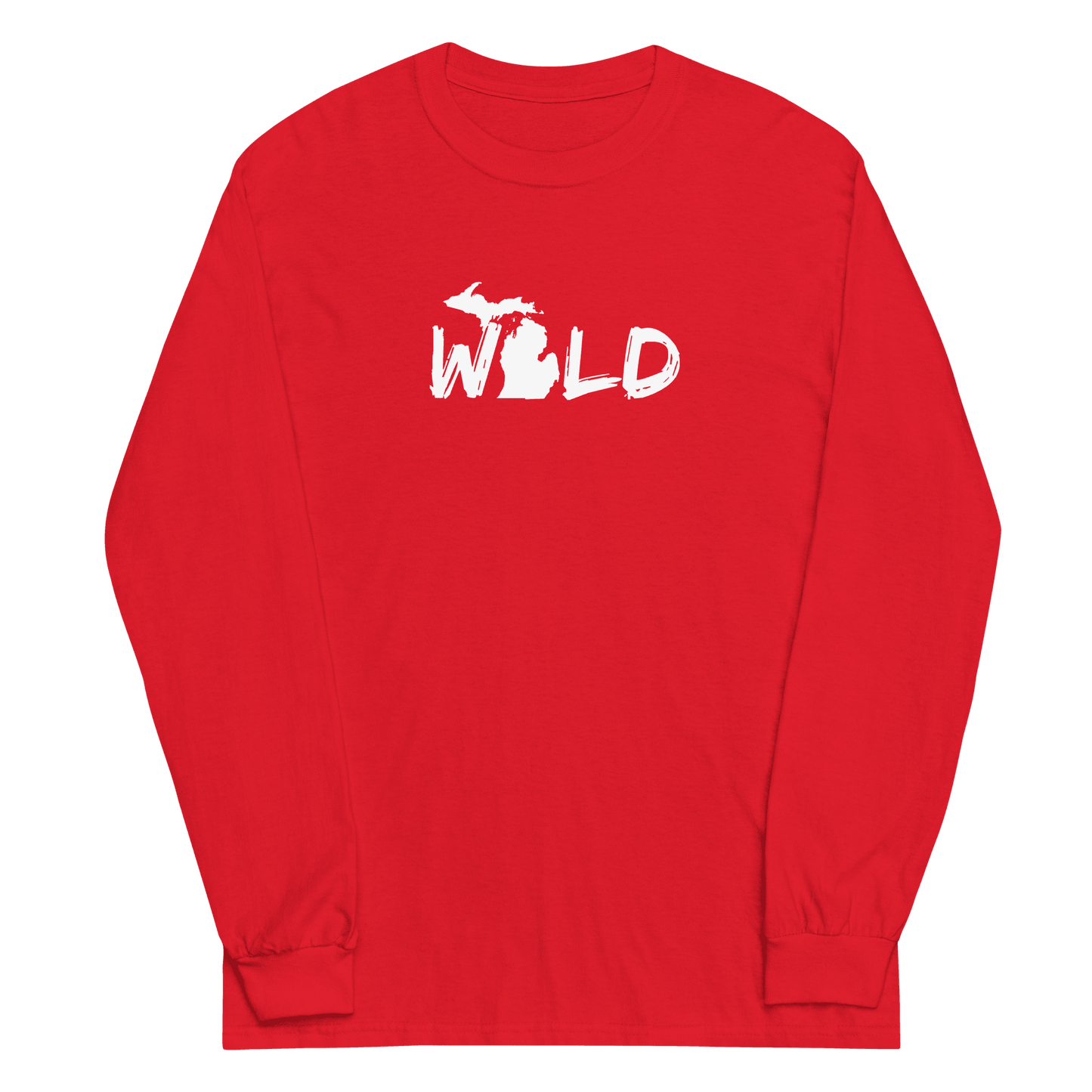 Michigan 'Wild' T-Shirt (Paintbrush Font) | Unisex Long Sleeve - Circumspice Michigan