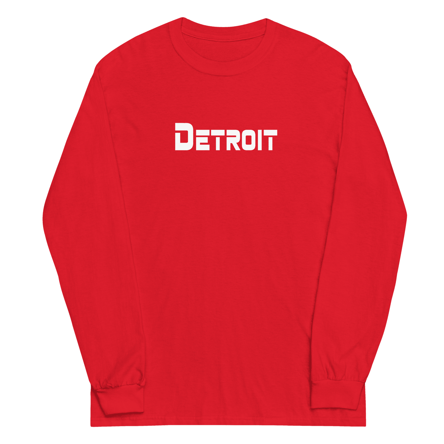 'Detroit' T-Shirt (1980s SciFi Font) | Unisex Long Sleeve - Circumspice Michigan