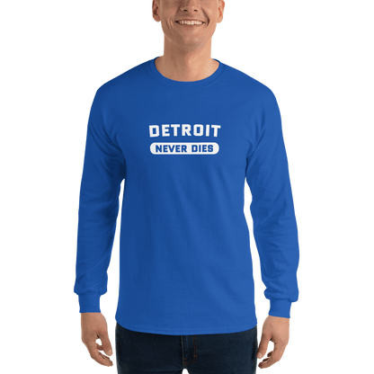 'Detroit Never Dies' T-Shirt | Unisex Long Sleeve - Circumspice Michigan