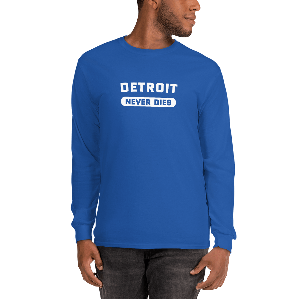 'Detroit Never Dies' T-Shirt | Unisex Long Sleeve - Circumspice Michigan