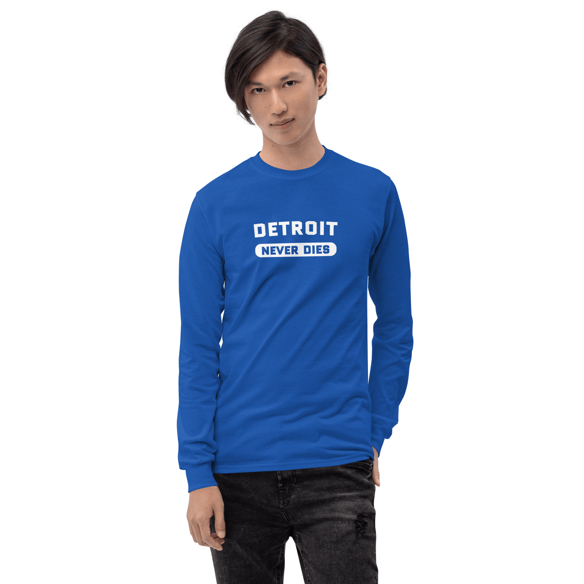 'Detroit Never Dies' T-Shirt | Unisex Long Sleeve - Circumspice Michigan