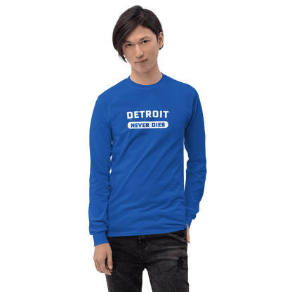 'Detroit Never Dies' T-Shirt | Unisex Long Sleeve - Circumspice Michigan