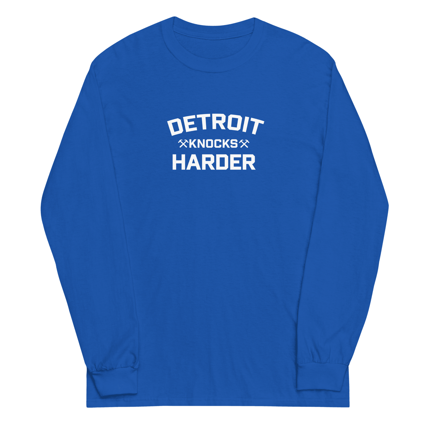 'Detroit Knocks Harder' T-Shirt | Unisex Long Sleeve - Circumspice Michigan