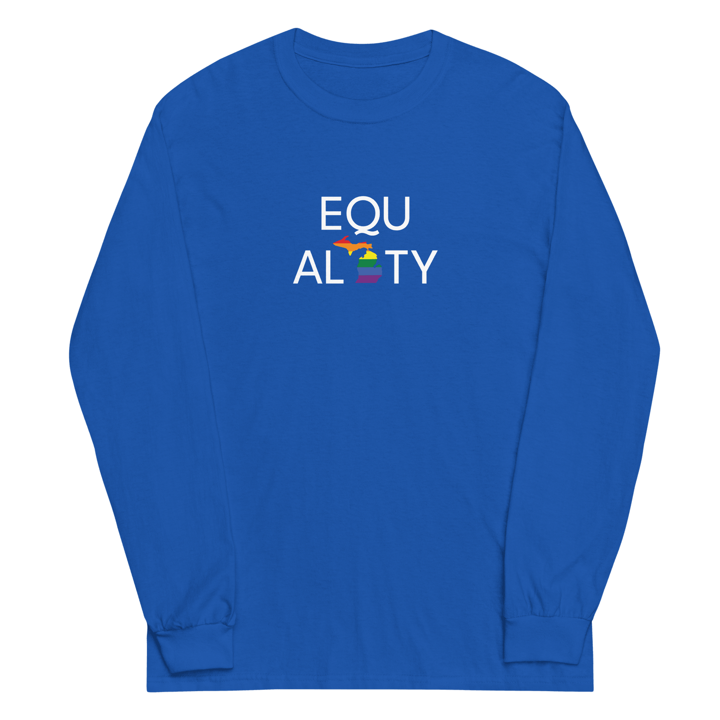 Michigan 'Equality' T-Shirt (LGBTQ Pride Colors) | Unisex Long Sleeve - Circumspice Michigan