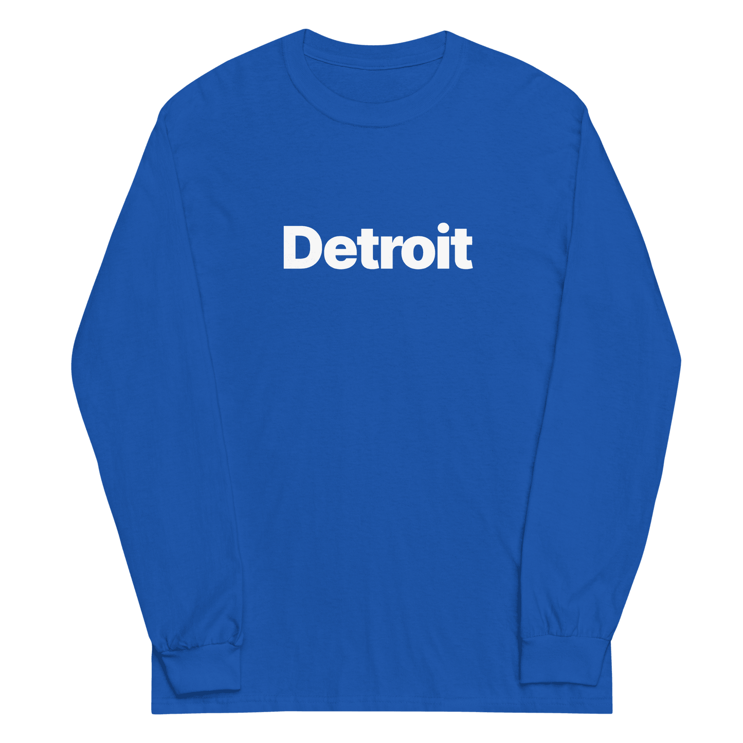 'Detroit' T-Shirt (Swiss Sans Font) | Unisex Long Sleeve - Circumspice Michigan