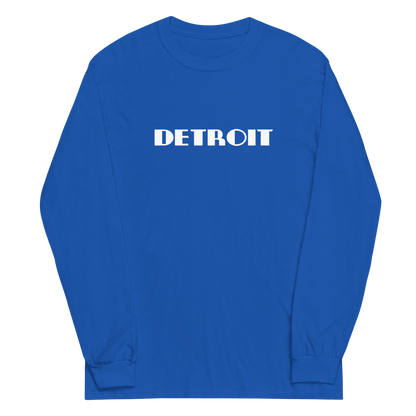 'Detroit' T-Shirt (Art Deco Font) | Unisex Long Sleeve - Circumspice Michigan