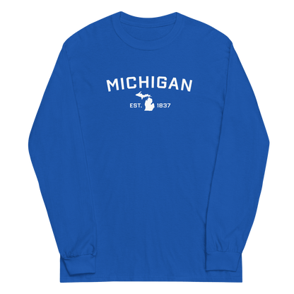 'Michigan EST 1837' T-Shirt | Unisex Long Sleeve - Circumspice Michigan