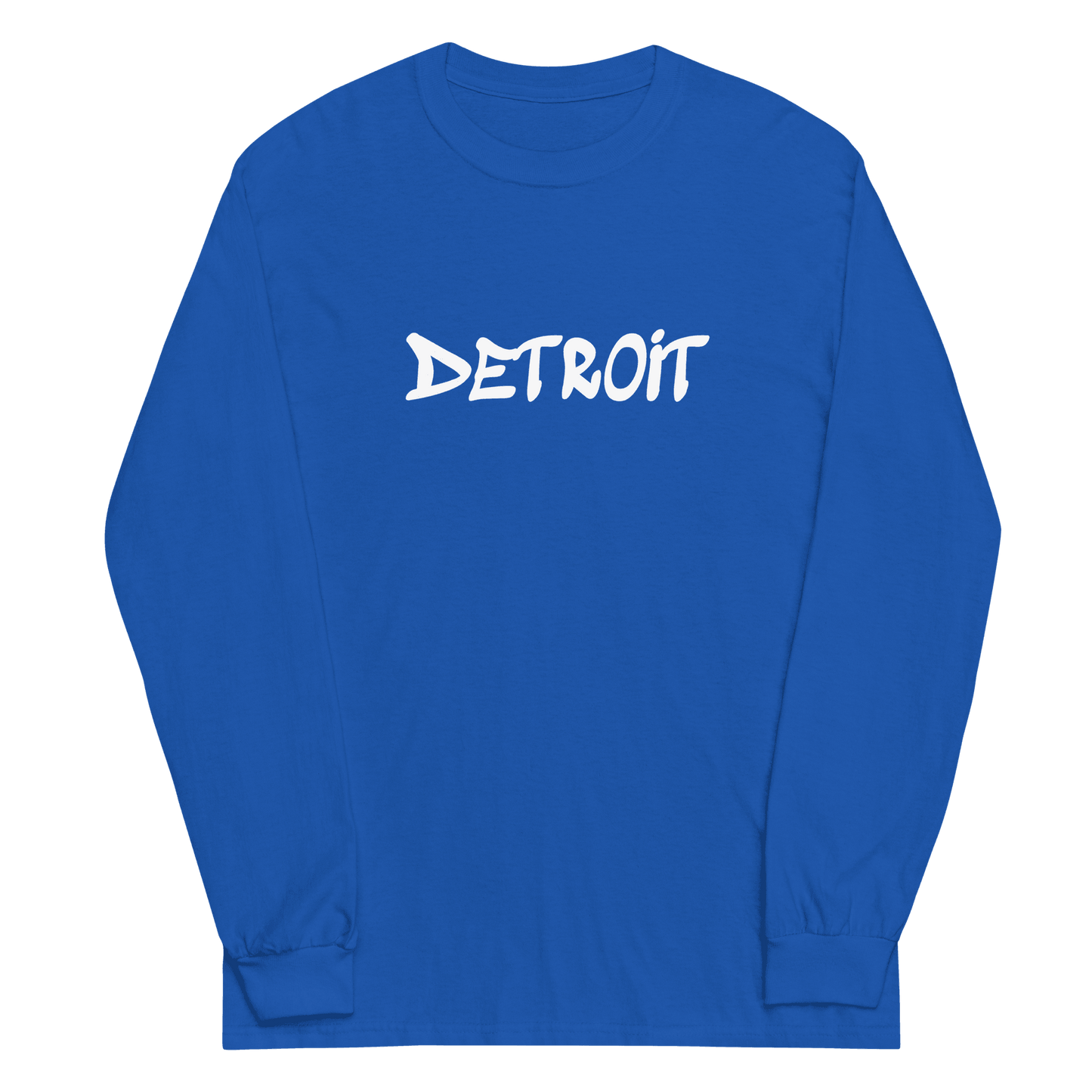 'Detroit' T-Shirt (1980s Hip Hop Font) | Unisex Long Sleeve - Circumspice Michigan