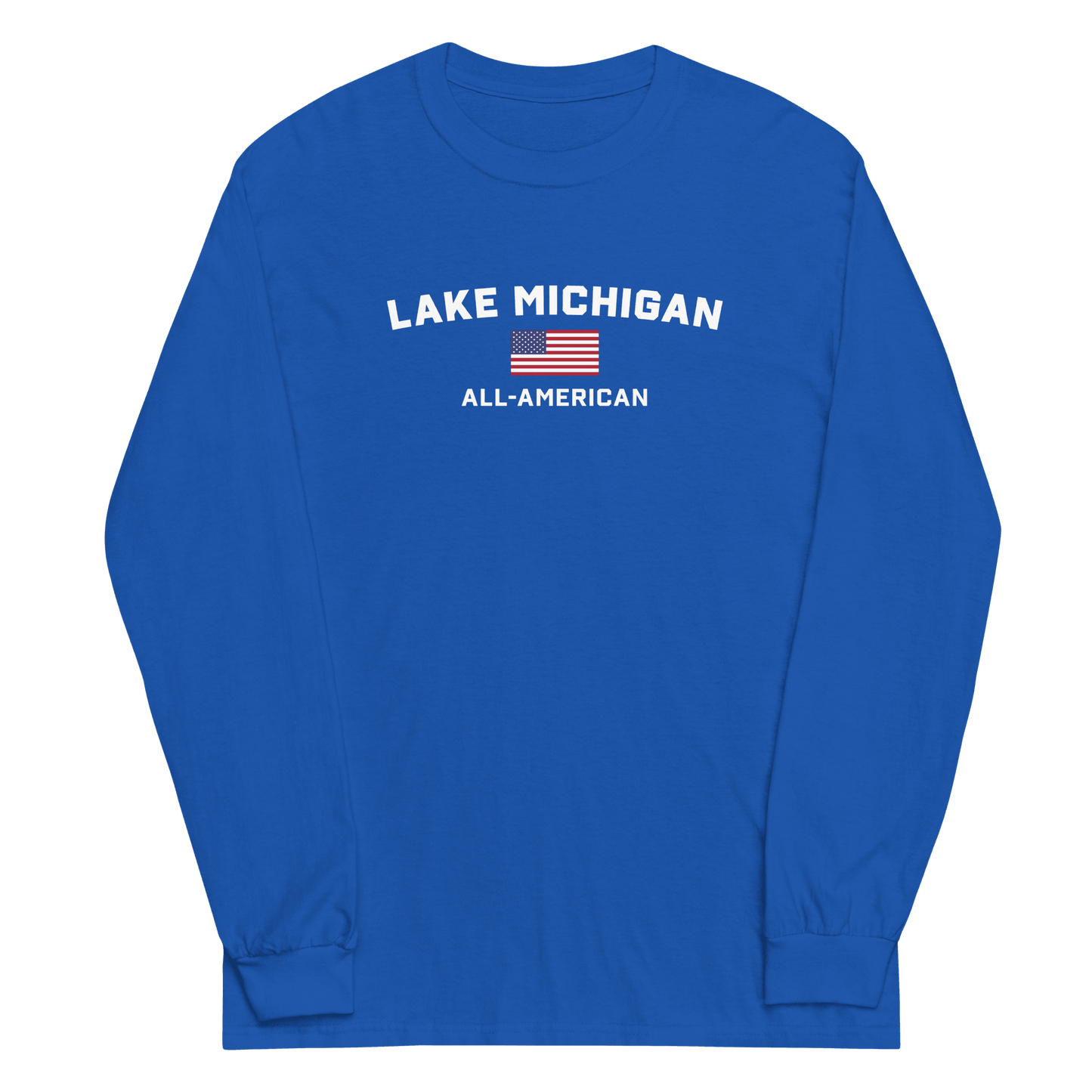 'Lake Michigan All American' T-Shirt | Unisex Long Sleeve - Circumspice Michigan