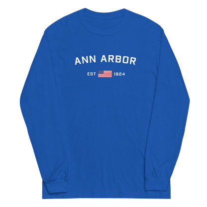 'Ann Arbor EST 1824' T-Shirt | Unisex Long Sleeve - Circumspice Michigan