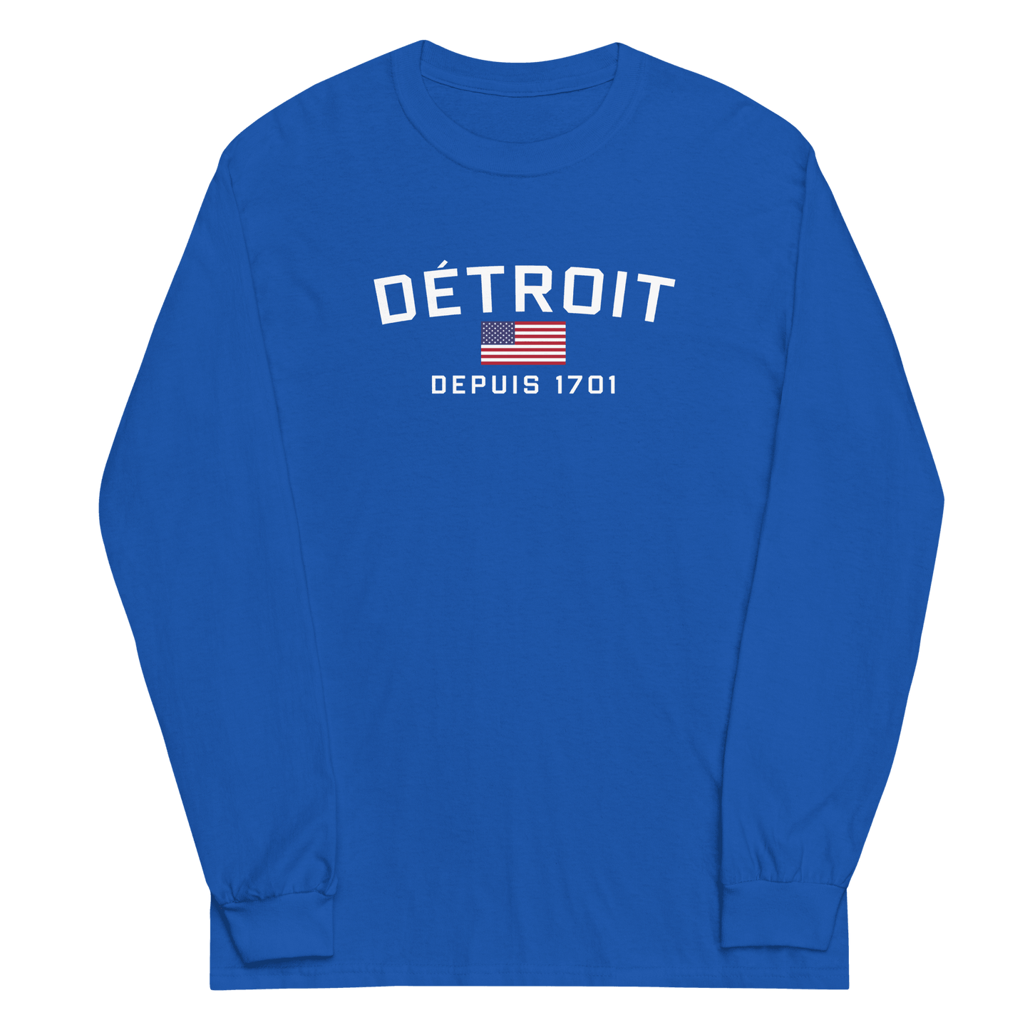 'Détroit Depuis 1701' T-Shirt | Unisex Long Sleeve - Circumspice Michigan