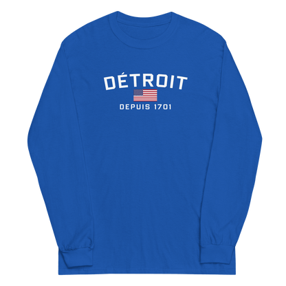 'Détroit Depuis 1701' T-Shirt | Unisex Long Sleeve - Circumspice Michigan