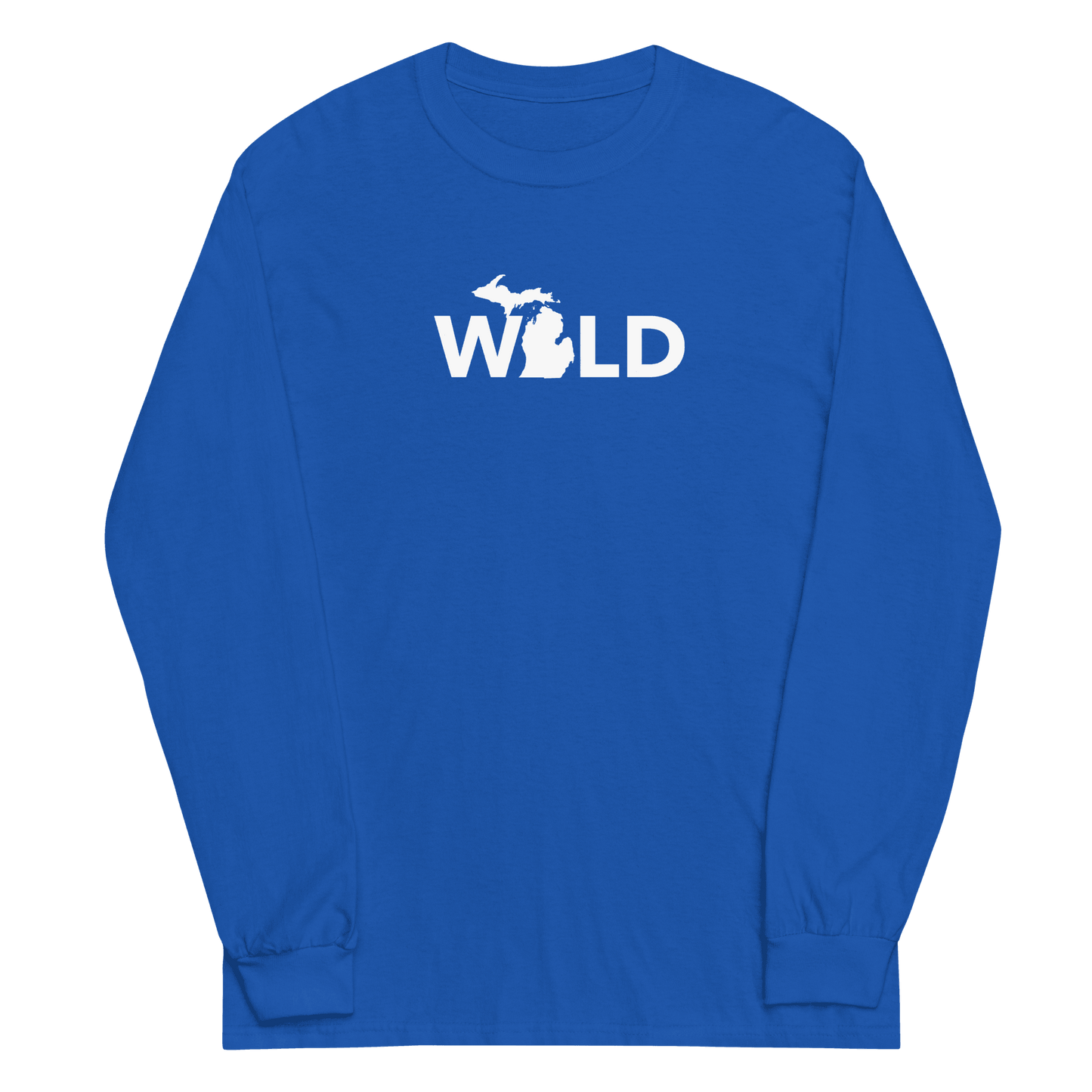 Michigan 'Wild' T-Shirt (Geometric Sans Font) | Unisex Long Sleeve - Circumspice Michigan