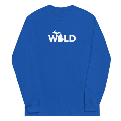 Michigan 'Wild' T-Shirt (Geometric Sans Font) | Unisex Long Sleeve - Circumspice Michigan