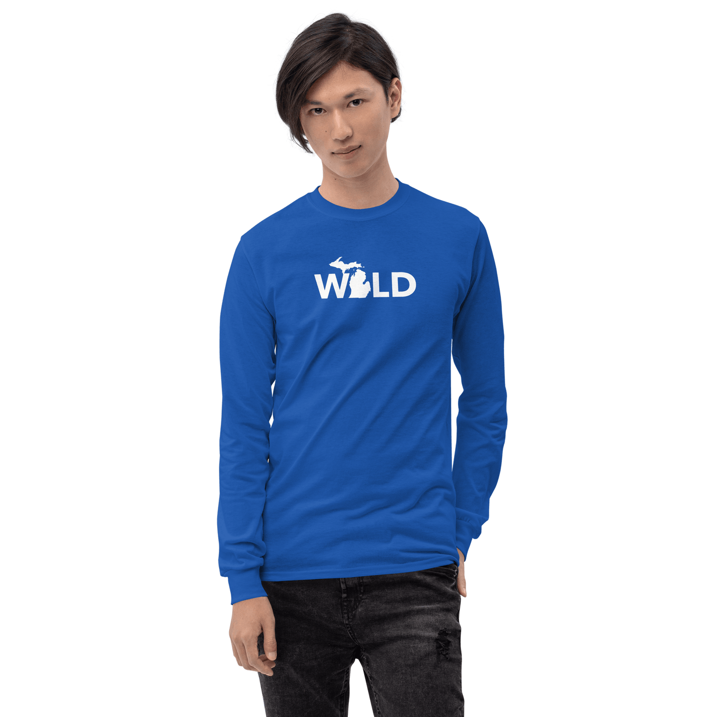 Michigan 'Wild' T-Shirt (Geometric Sans Font) | Unisex Long Sleeve - Circumspice Michigan