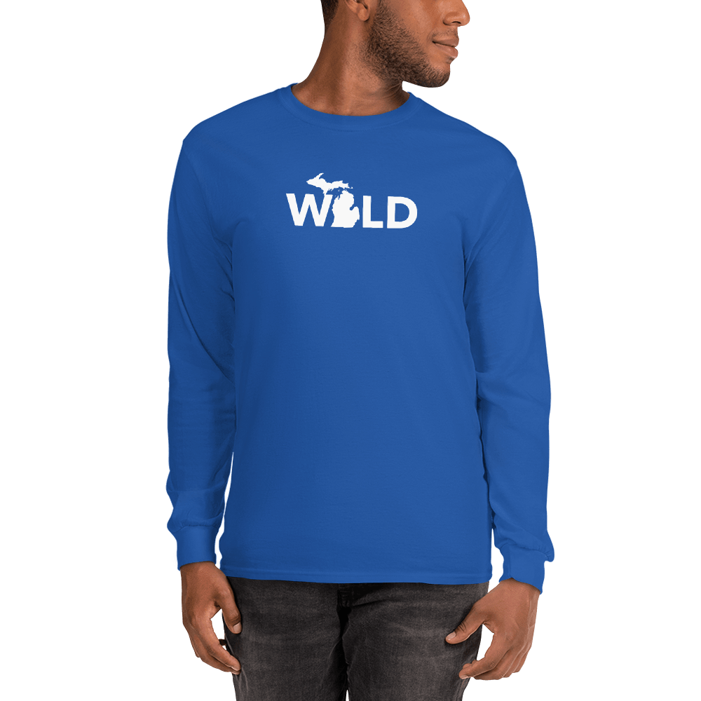 Michigan 'Wild' T-Shirt (Geometric Sans Font) | Unisex Long Sleeve - Circumspice Michigan