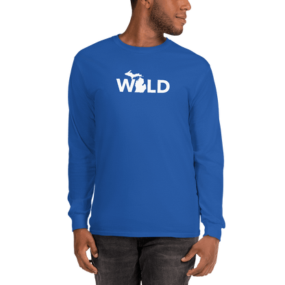 Michigan 'Wild' T-Shirt (Geometric Sans Font) | Unisex Long Sleeve - Circumspice Michigan