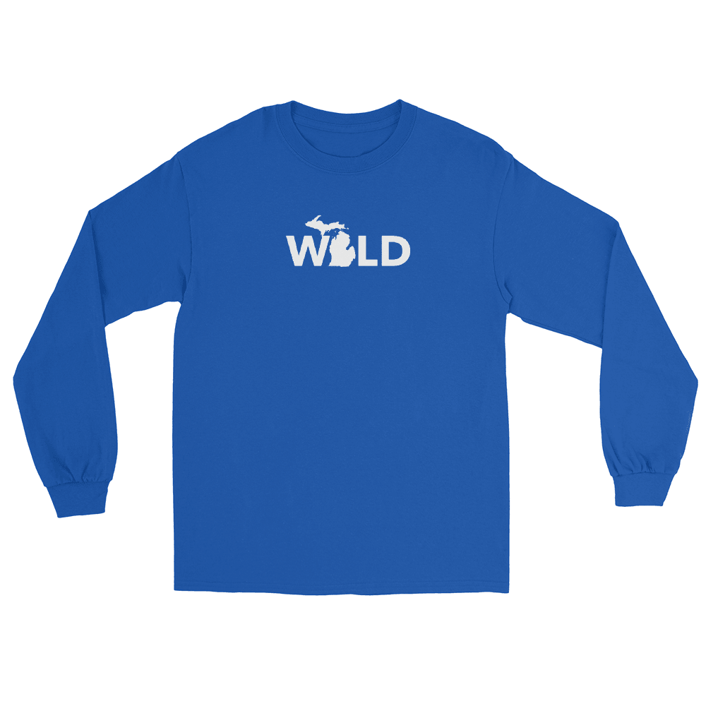 Michigan 'Wild' T-Shirt (Geometric Sans Font) | Unisex Long Sleeve - Circumspice Michigan