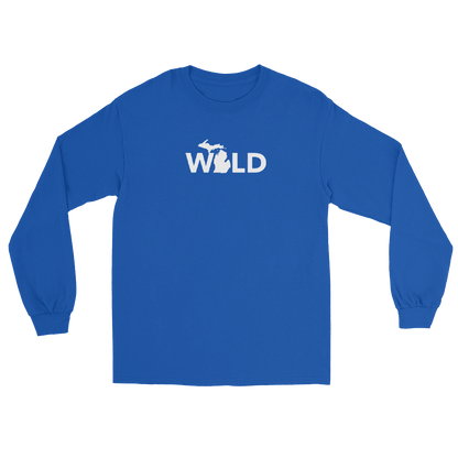 Michigan 'Wild' T-Shirt (Geometric Sans Font) | Unisex Long Sleeve - Circumspice Michigan