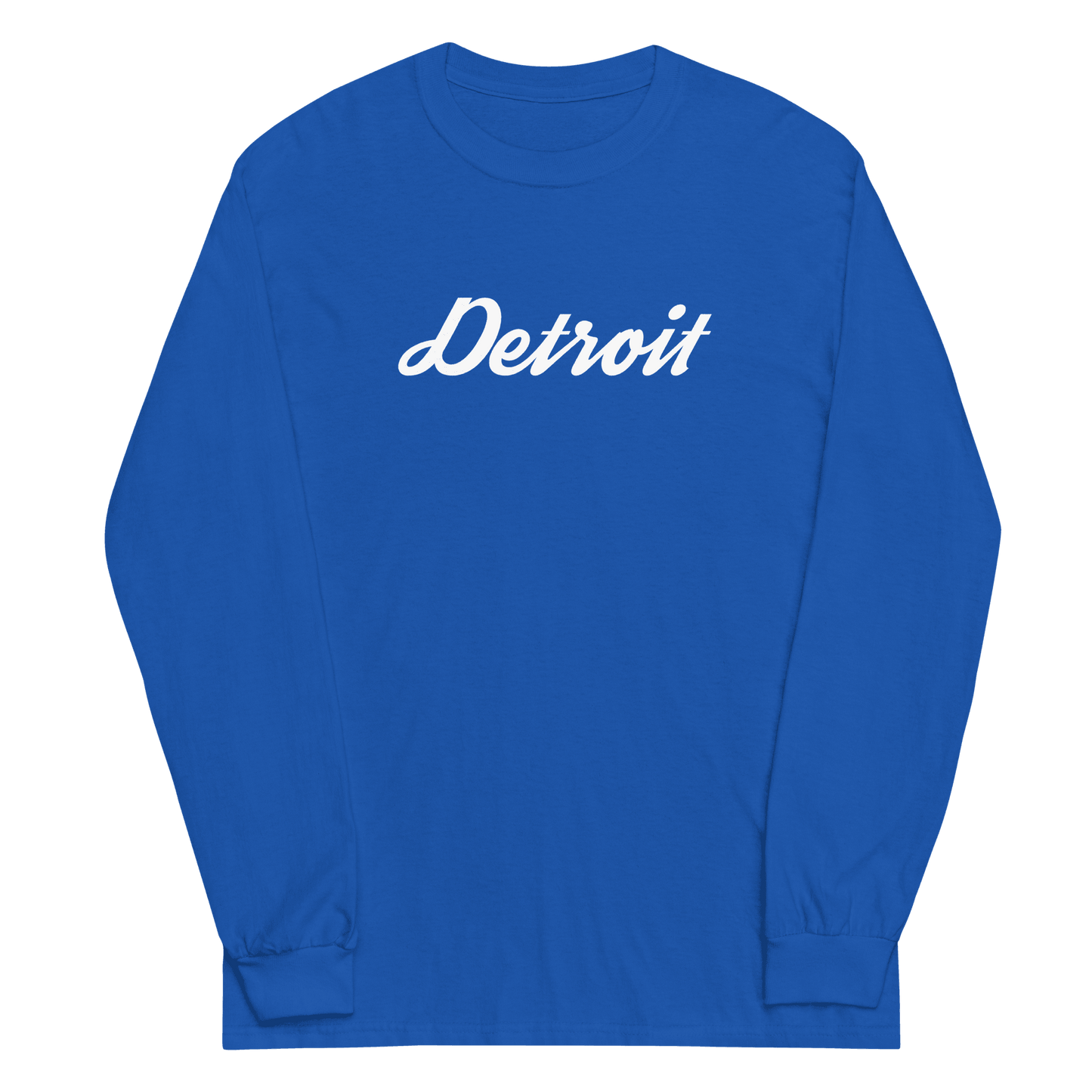 'Detroit' T-Shirt (Retro Script Font) | Unisex Long Sleeve - Circumspice Michigan