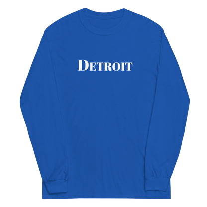 'Detroit' T-Shirt (Didone Font) | Unisex Long Sleeve - Circumspice Michigan