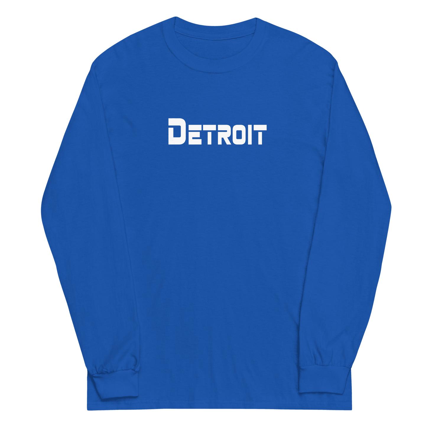 'Detroit' T-Shirt (1980s SciFi Font) | Unisex Long Sleeve - Circumspice Michigan