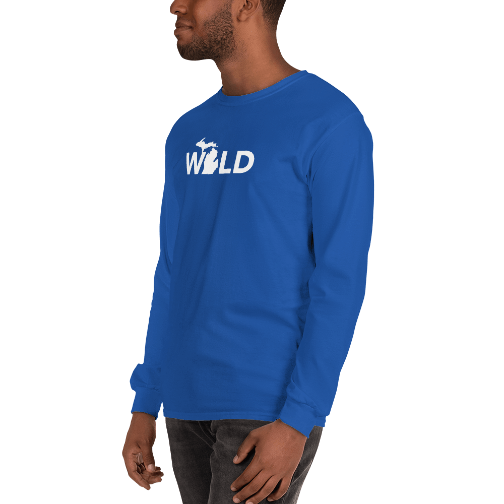 Michigan 'Wild' T-Shirt (Geometric Sans Font) | Unisex Long Sleeve - Circumspice Michigan