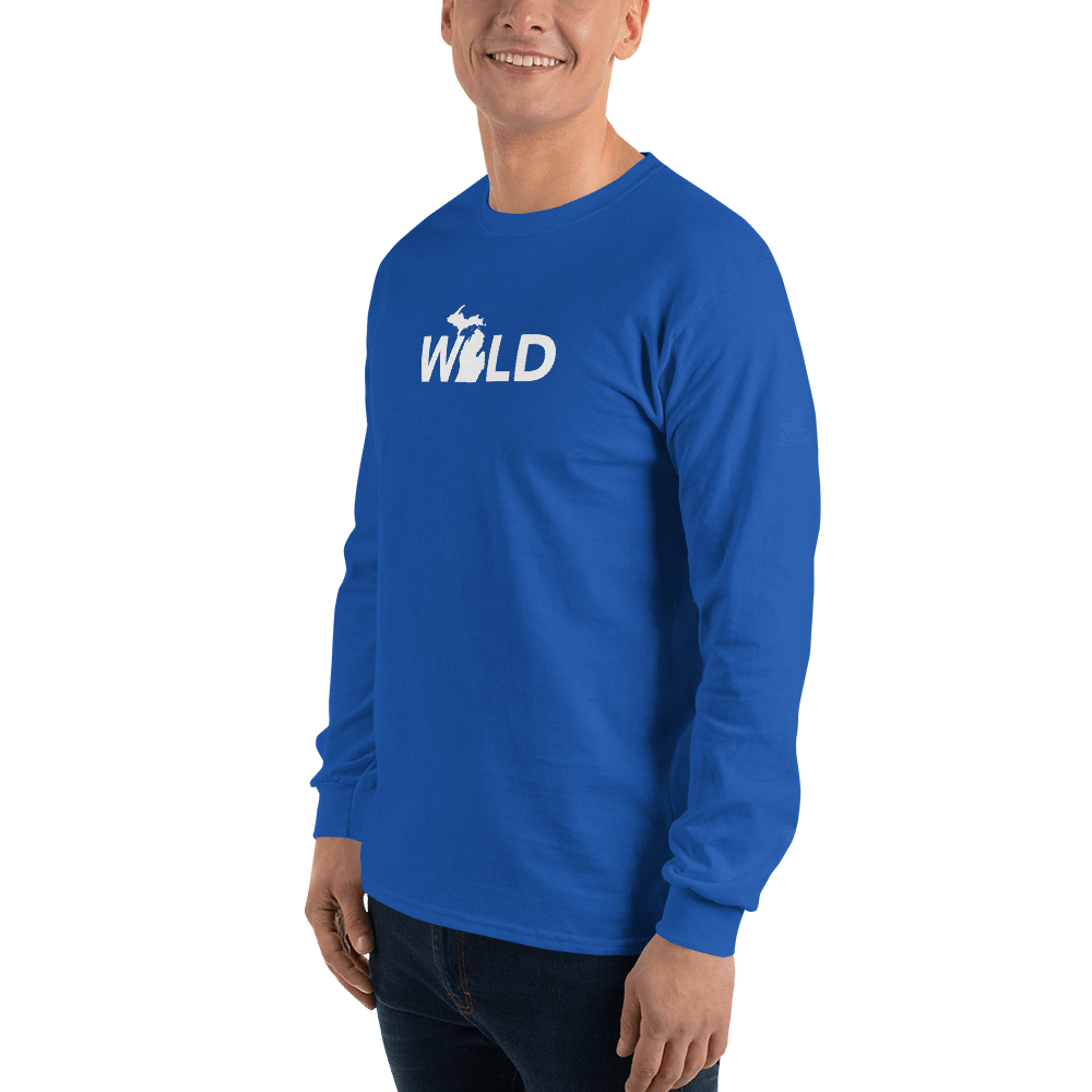 Michigan 'Wild' T-Shirt (Geometric Sans Font) | Unisex Long Sleeve - Circumspice Michigan