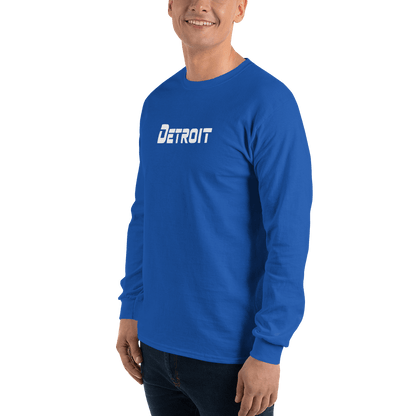 'Detroit' T-Shirt (1980s SciFi Font) | Unisex Long Sleeve - Circumspice Michigan