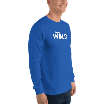 Michigan 'Wild' T-Shirt (Geometric Sans Font) | Unisex Long Sleeve - Circumspice Michigan