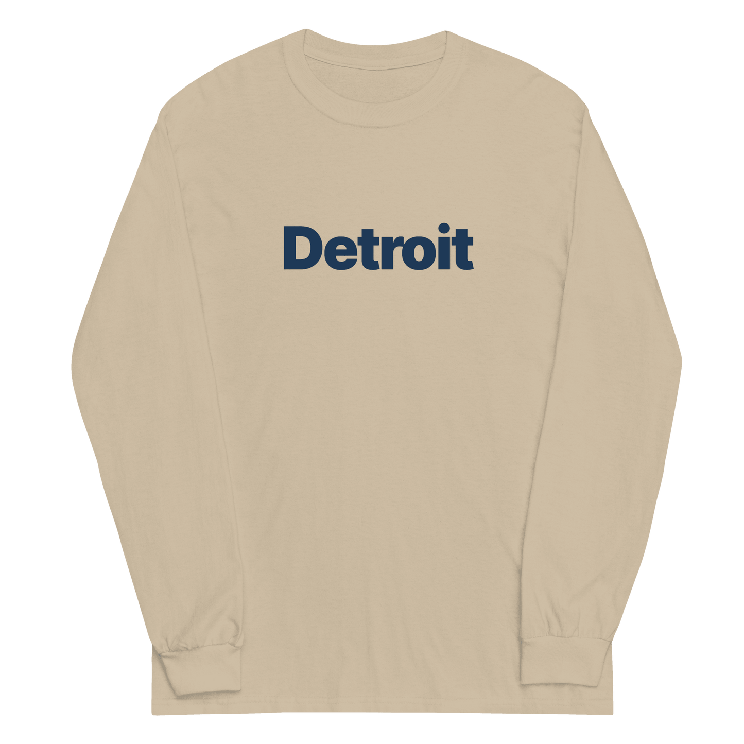 'Detroit' T-Shirt (Swiss Sans Font) | Unisex Long Sleeve - Circumspice Michigan