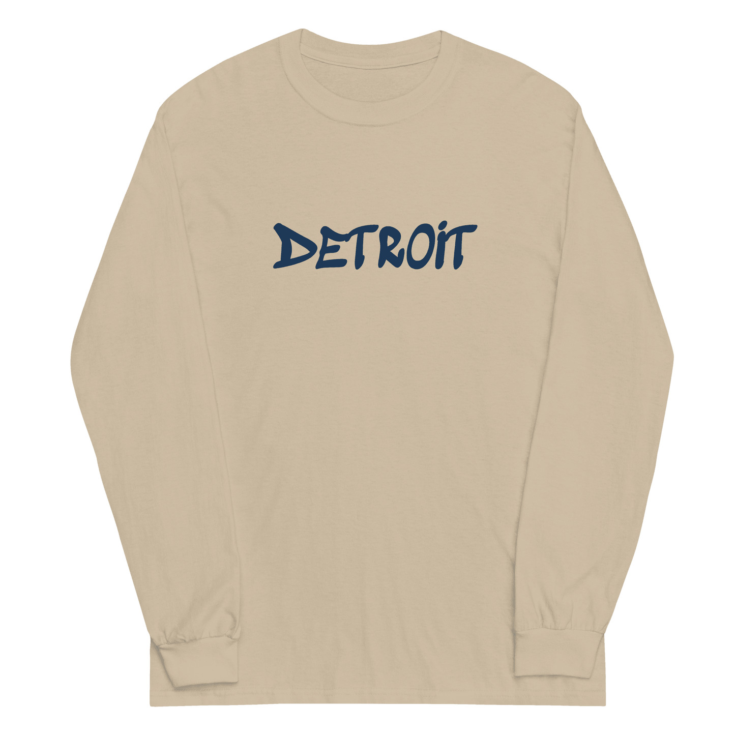 'Detroit' T-Shirt (1980s Hip Hop Font) | Unisex Long Sleeve - Circumspice Michigan