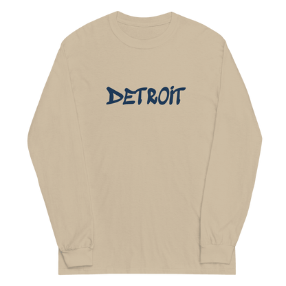 'Detroit' T-Shirt (1980s Hip Hop Font) | Unisex Long Sleeve - Circumspice Michigan