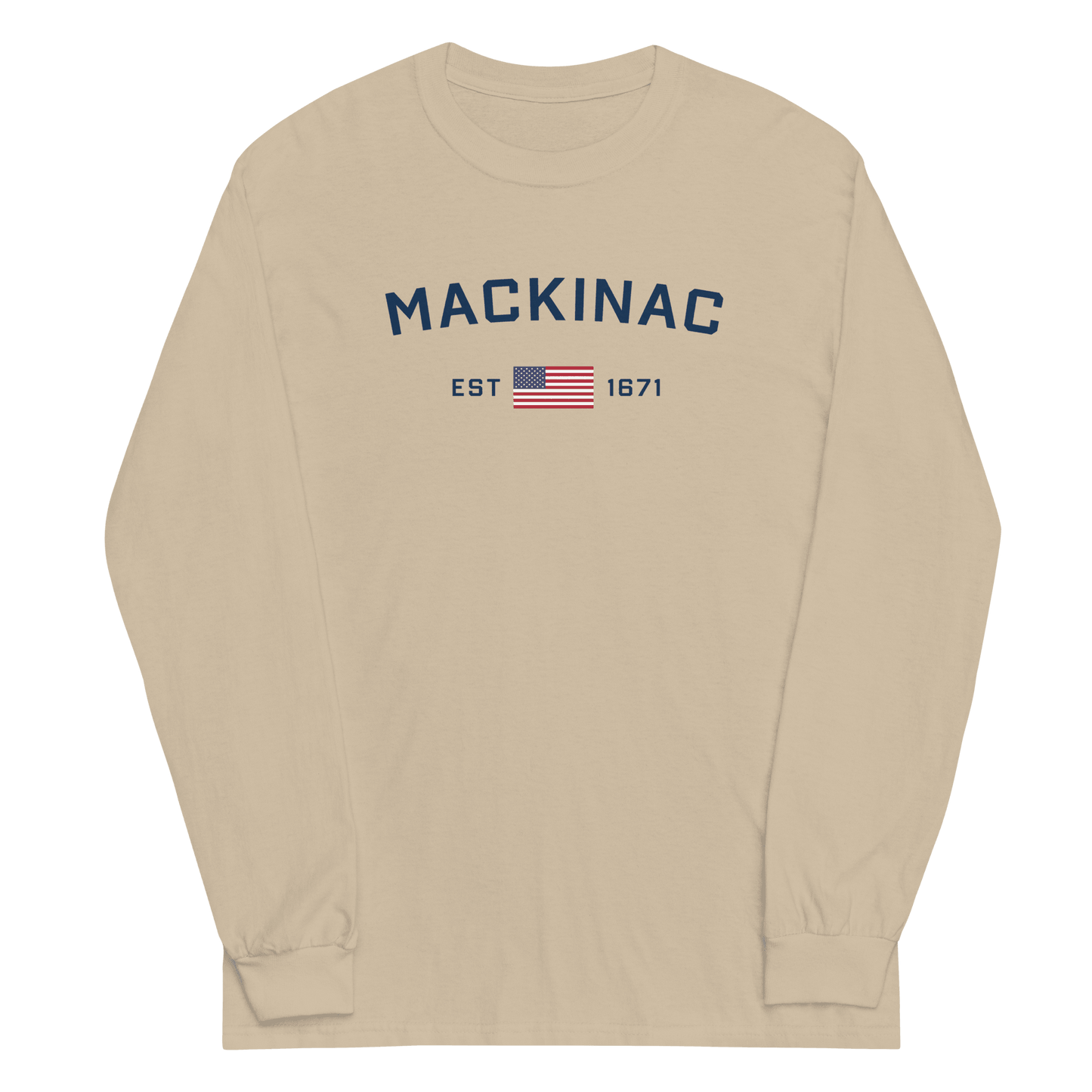 'Mackinac EST 1671' T-Shirt | Unisex Long Sleeve - Circumspice Michigan