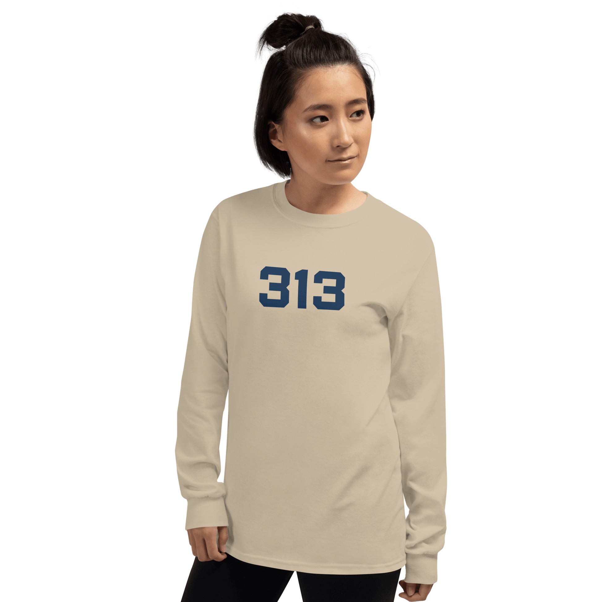 Detroit '313' T-Shirt (Athletic Font) | Unisex Long Sleeve - Circumspice Michigan