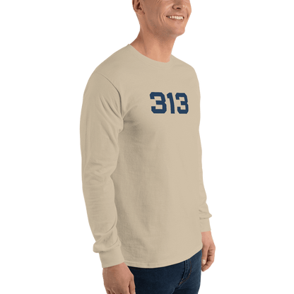 Detroit '313' T-Shirt (Athletic Font) | Unisex Long Sleeve - Circumspice Michigan