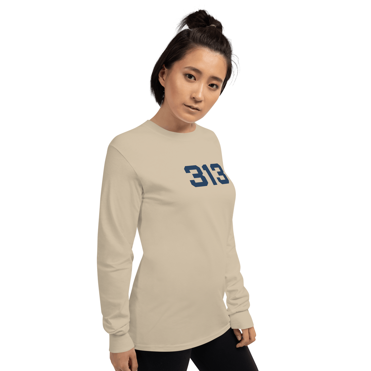 Detroit '313' T-Shirt (Athletic Font) | Unisex Long Sleeve - Circumspice Michigan