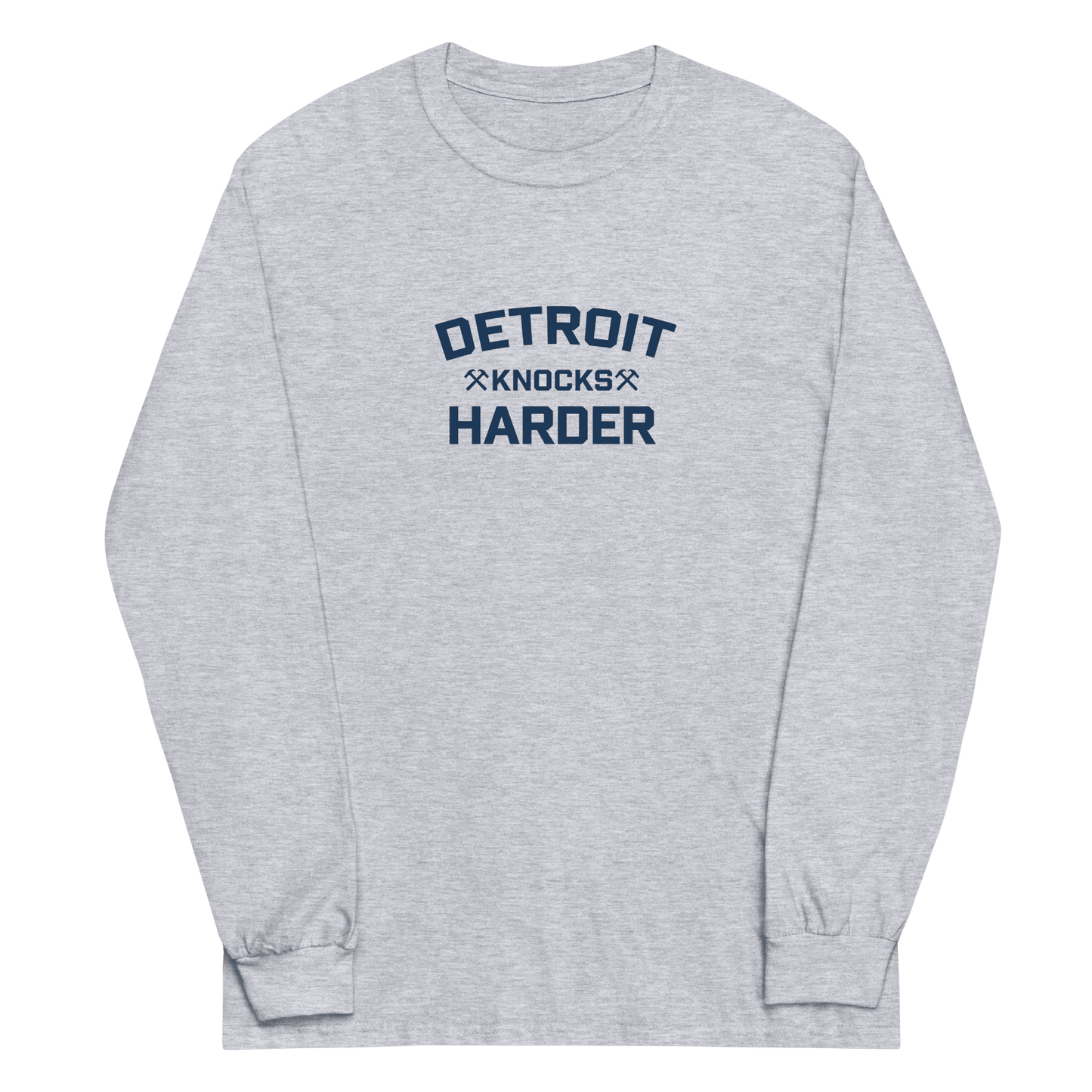 'Detroit Knocks Harder' T-Shirt | Unisex Long Sleeve - Circumspice Michigan