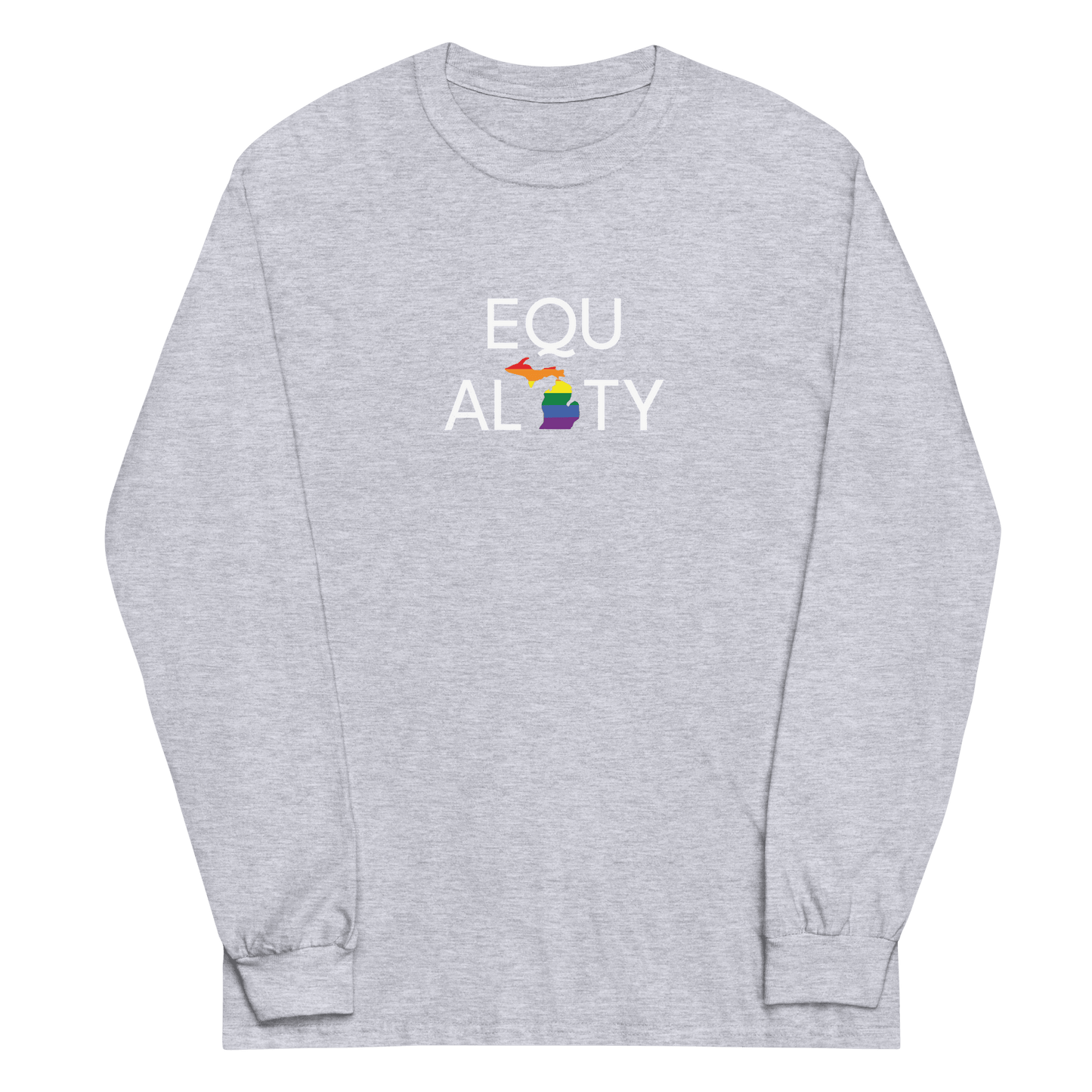 Michigan 'Equality' T-Shirt (LGBTQ Pride Colors) | Unisex Long Sleeve - Circumspice Michigan