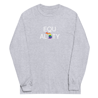 Michigan 'Equality' T-Shirt (LGBTQ Pride Colors) | Unisex Long Sleeve - Circumspice Michigan