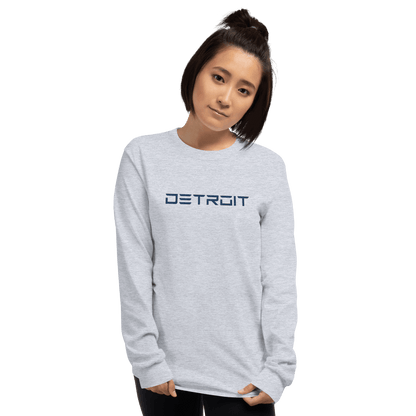 'Detroit' T-Shirt (Electric Font) | Unisex Long Sleeve - Circumspice Michigan