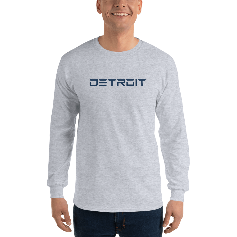 'Detroit' T-Shirt (Electric Font) | Unisex Long Sleeve - Circumspice Michigan